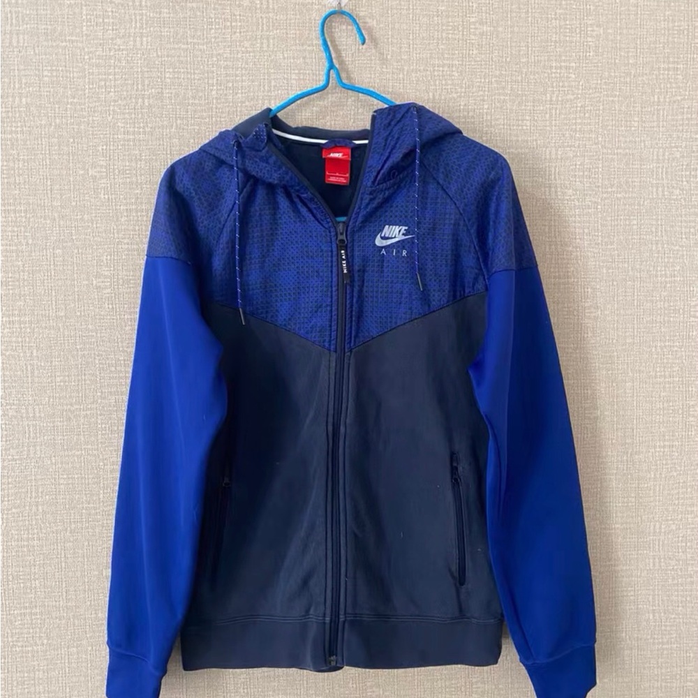 Nike Kids Two-Tone Blue Hooded Jacket